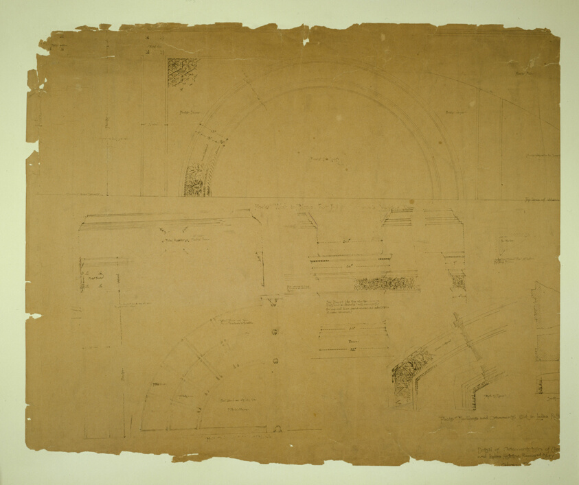 Auditorium Building, Chicago, Illinois, Plaster Details for Retiring Rooms
