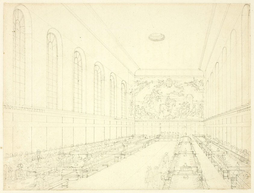 Study for Chelsea Hospital, from Microcosm of London