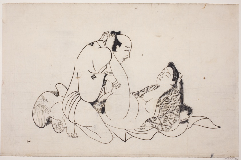 A sheet from a shunga album
