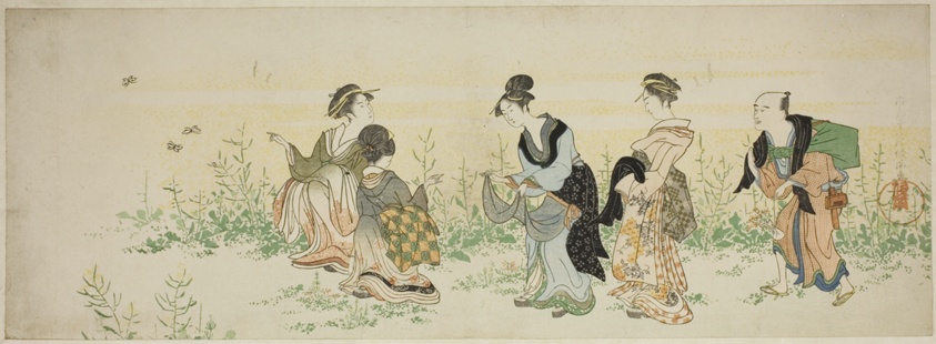 Gathering spring flowers