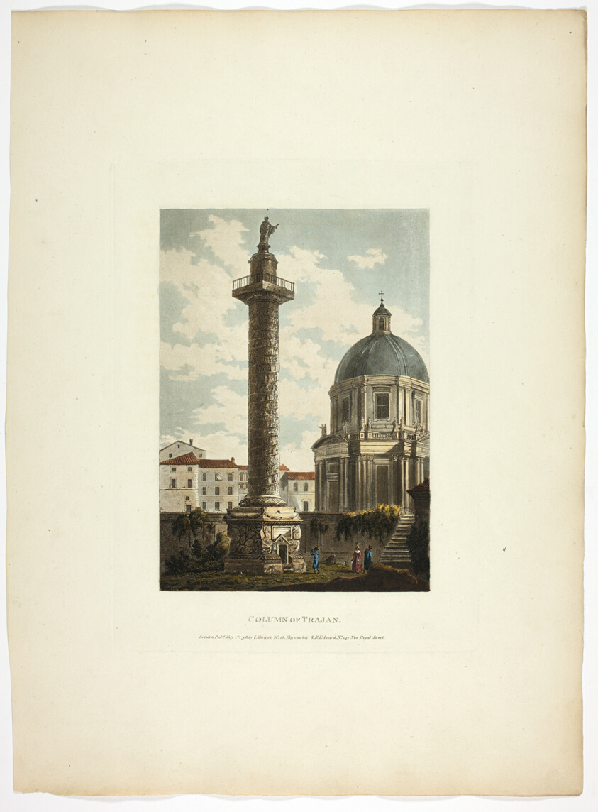 Column of Trajan, plate twenty-one from A Select Collection of Views and Ruins in Rome and its Vicinity