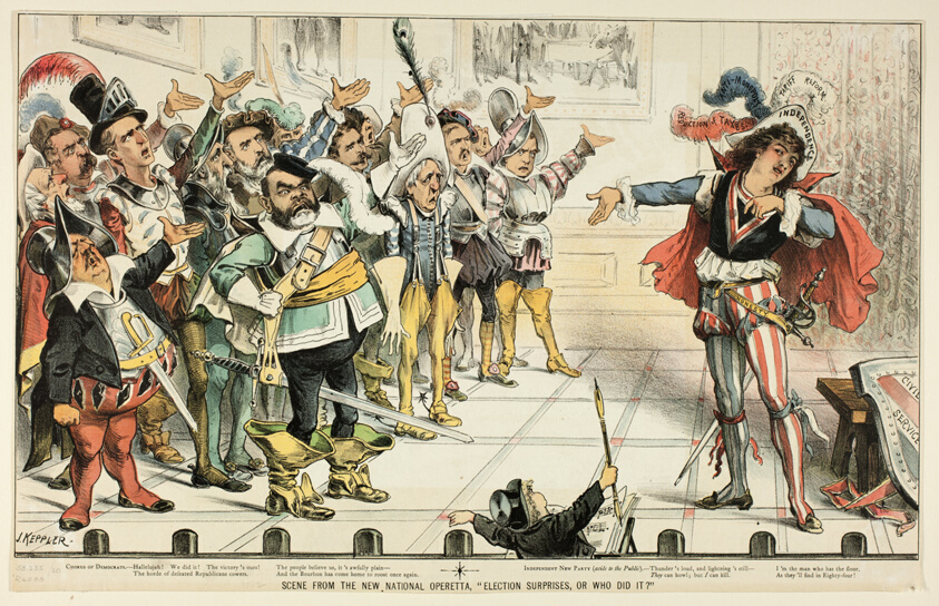 Scene from the New National Operetta, from Puck