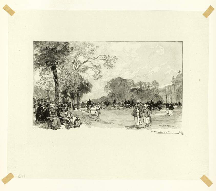L'Avenue des Champs-Élysées, plate eighteen from Le Long de la Seine et des Boulevards