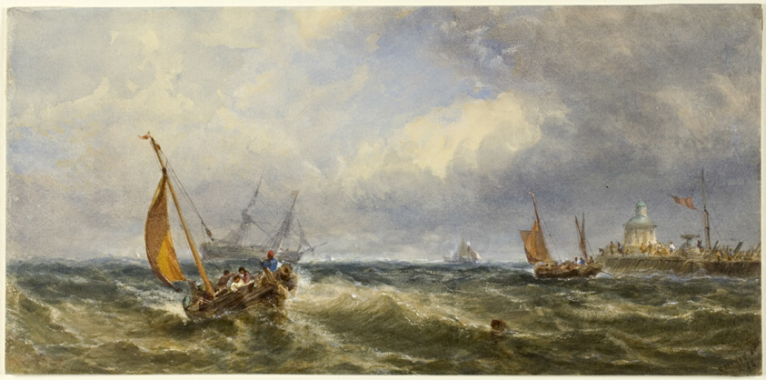 Coastal View with Shipping
