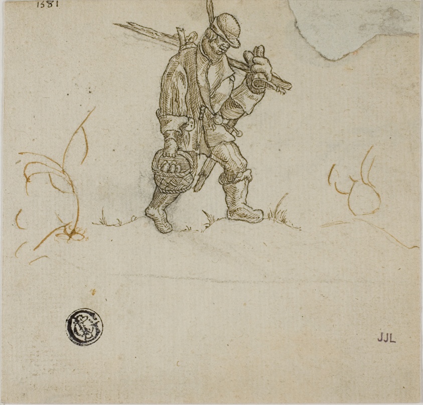 Peasant Carrying Bucket