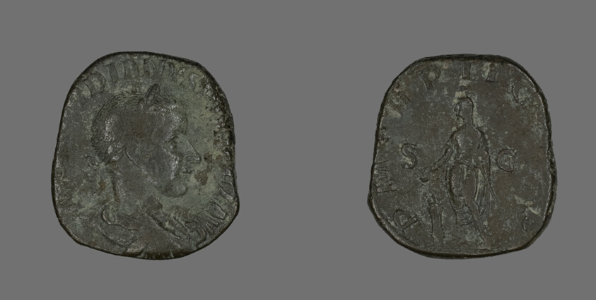 Sestertius (Coin) Portraying Emperor Gordianus