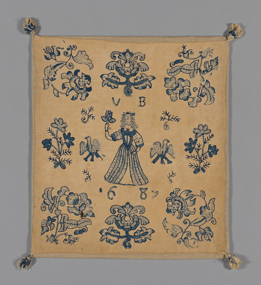 Needlework Panel Depicting a Lady