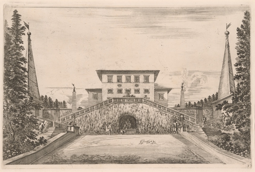 South Facade of the Villa and the Great Meadow, from Views of the Villa Pratolino