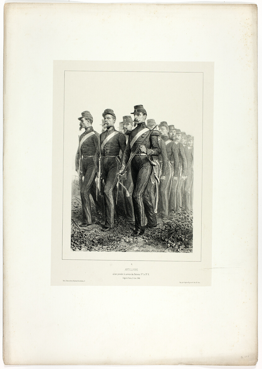 Artillery men, from Souvenirs d’Italie: Expédition de Rome