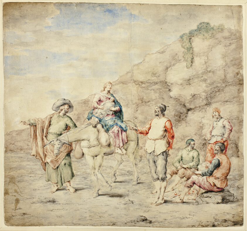 Holy Family Passing Four Men