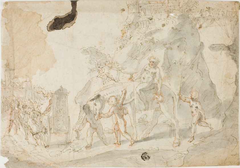 Triumph of Bacchus with Drunken Silenus on Donkey