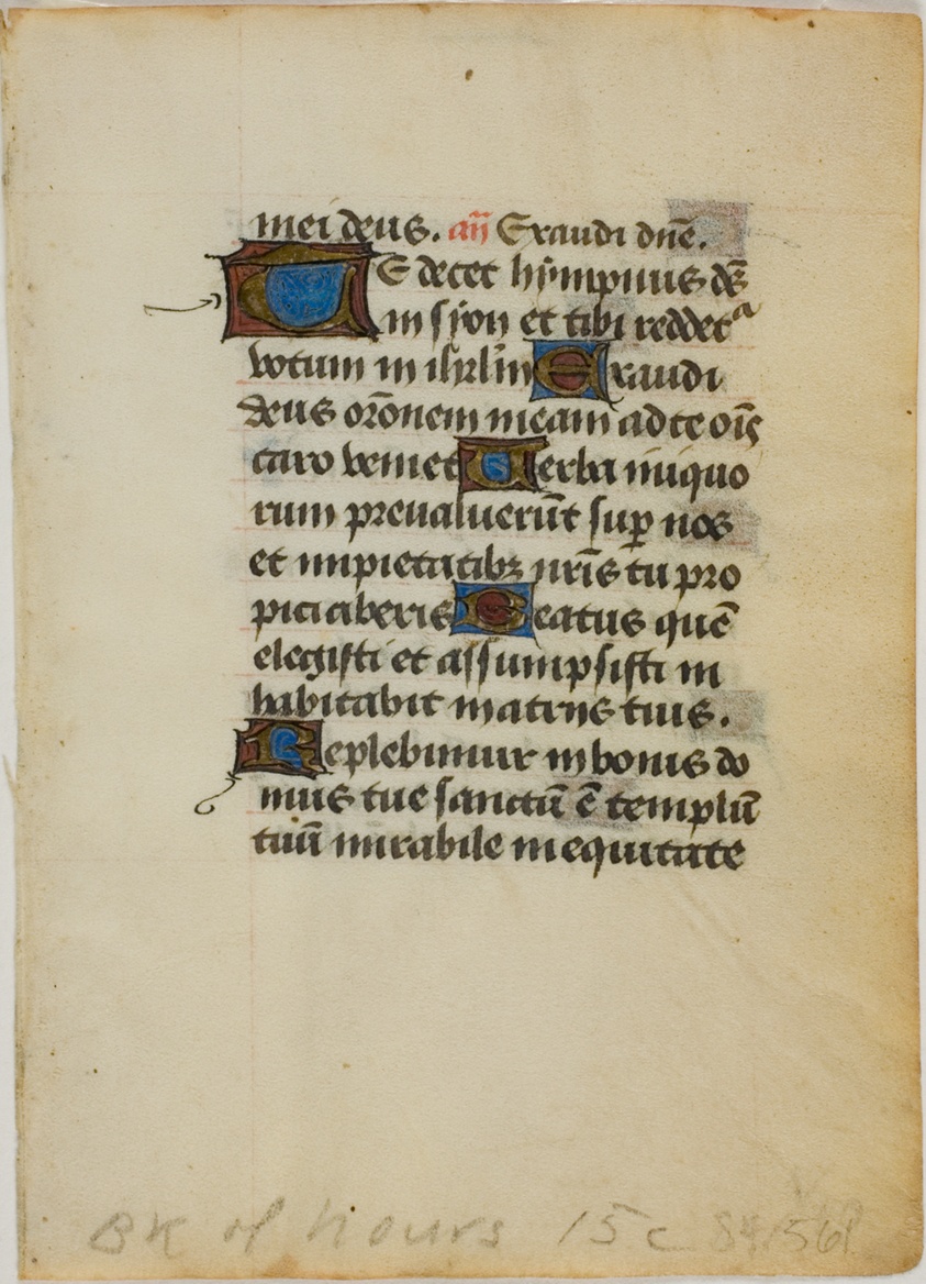 Illuminated Manuscript Leaf from a Book of Hours