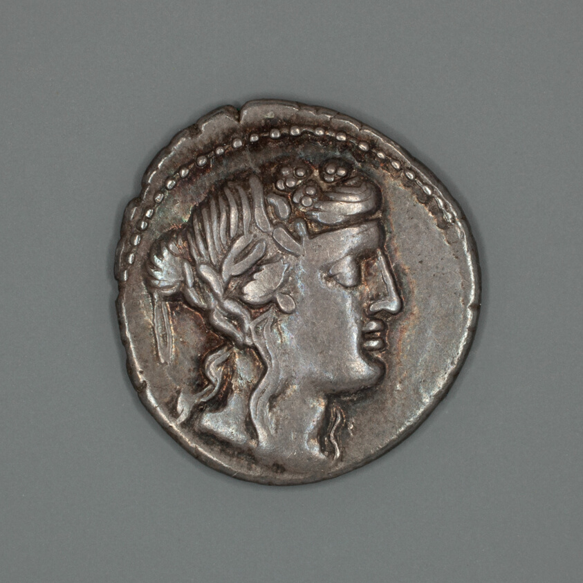 Denarius (Coin) Depicting the God Liber