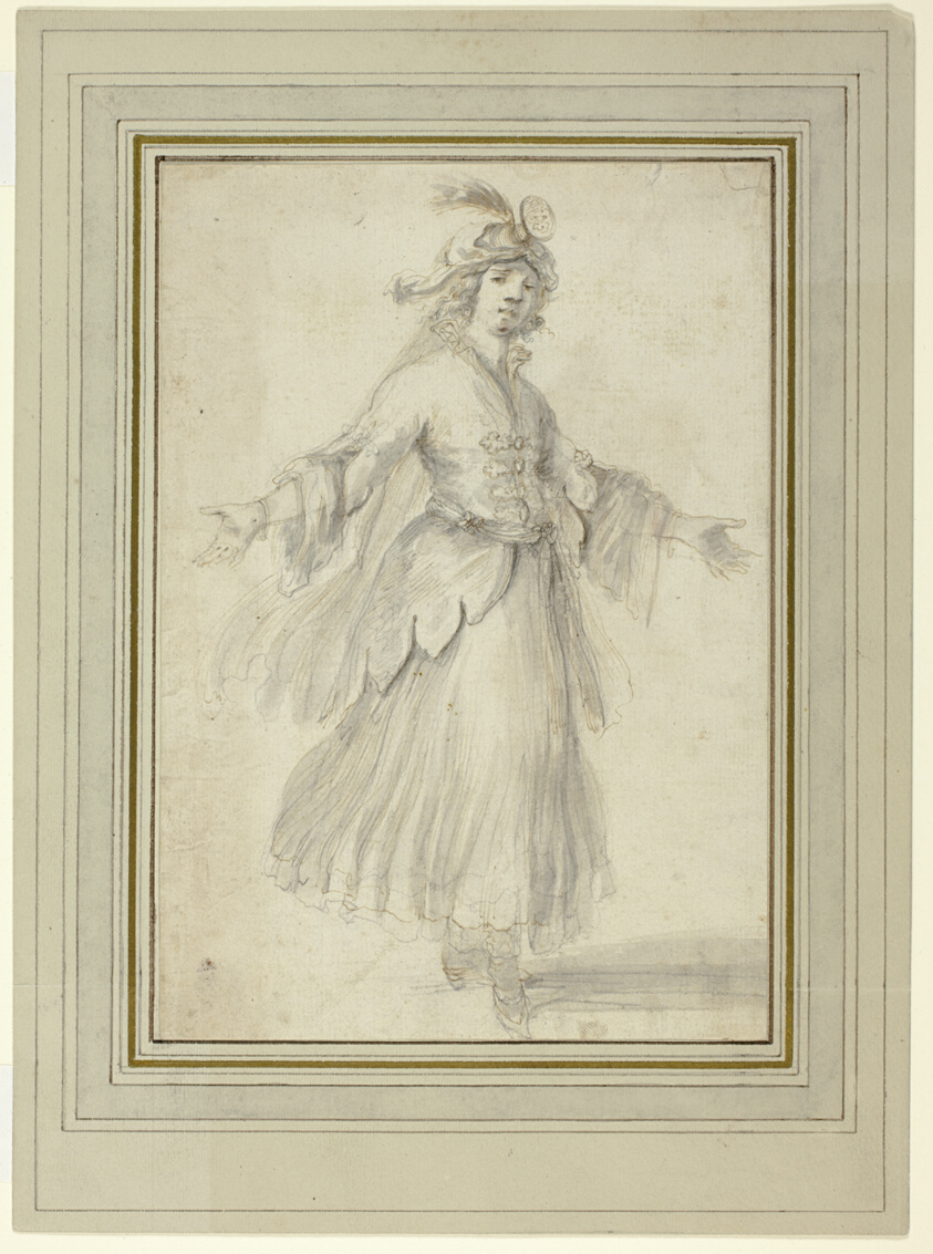Female Dancer in a Costume for a Theatre Performance