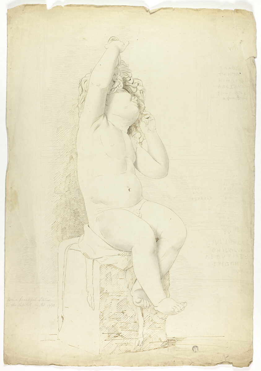 Study after the statue of a Boy Playing with a Theater Mask