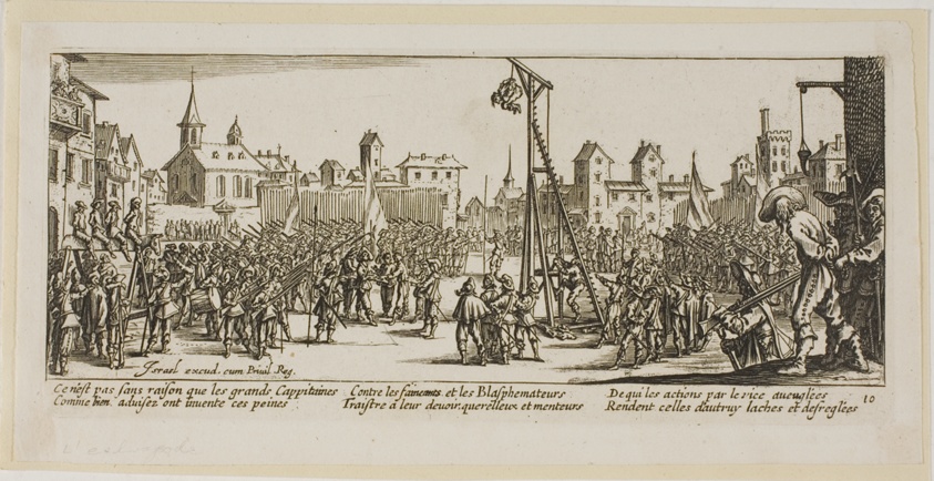 The Strappado, plate ten from The Large Miseries of War