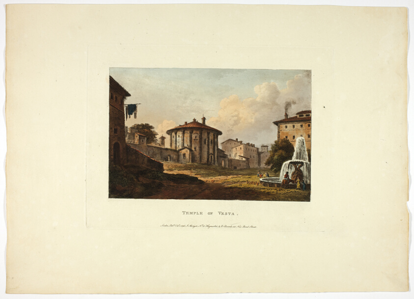 Temple of Vesta, plate nineteen from A Select Collection of Views and Ruins in Rome and its Vicinity