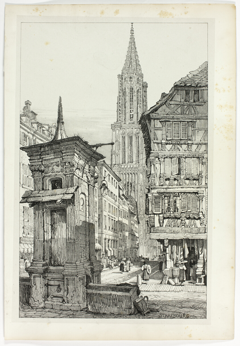 Strasbourg, from Facsimiles of Sketches made in Flanders and Germany