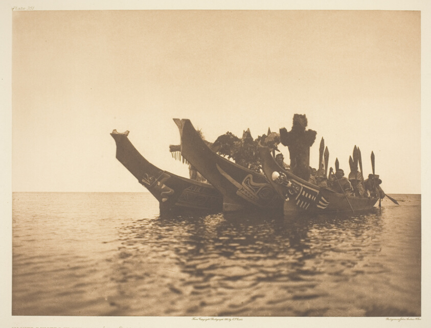 Masked Dancers in Canoes-Qagyuhl A