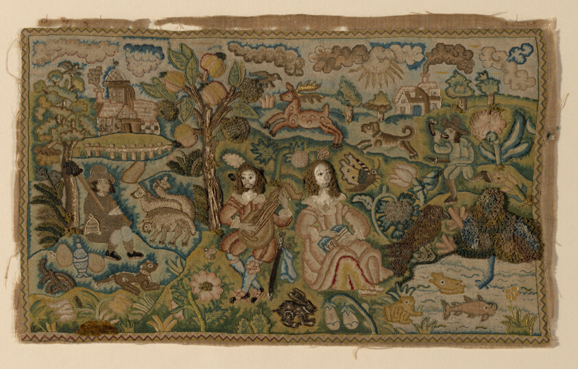 Embroidered Picture Depicting an Allegory of Music