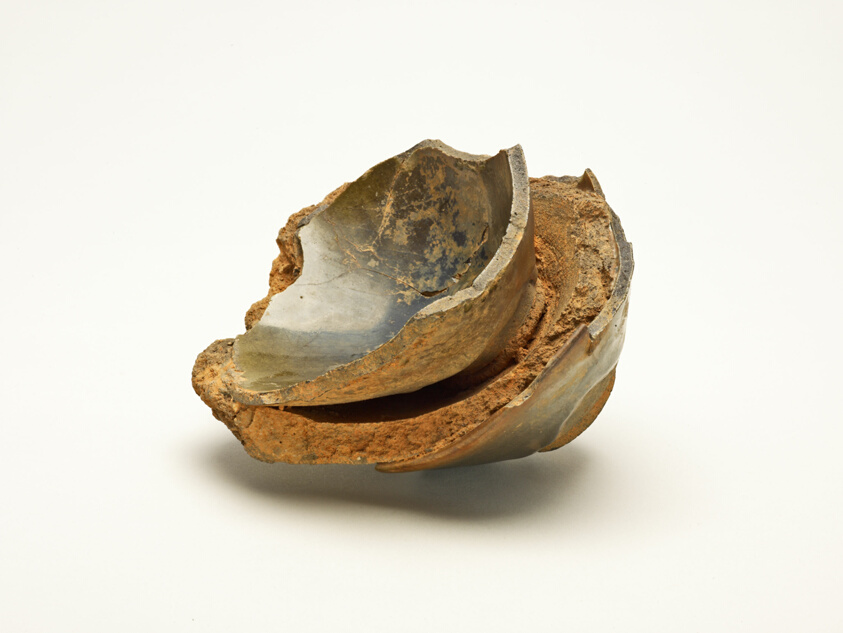 Fragments of Tea Bowls, fused to their saggar