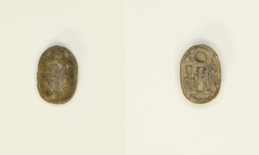 Scarab: Hieroglyphs (wAs-sign, Dd-sign, anx-sign)