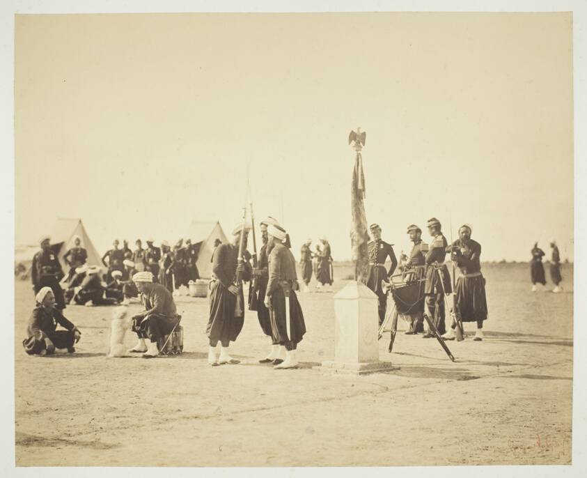 The Raised Flag of the Zouave Regiment, Camp de Châlons
