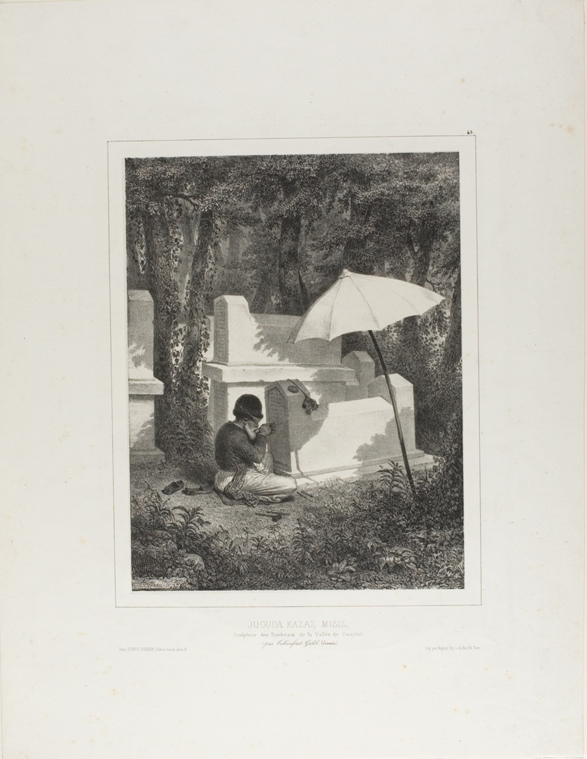 Portrait of Juguda Kazaz, Misiz, at Work as a Tomb Sculptor in the Josaphat Valley, Near Tchioufout-Galeh, Crimea