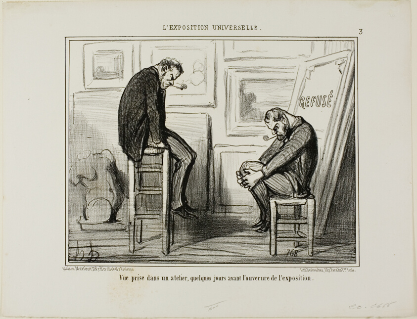 View Taken in a Studio a Few Ways before the Opening of the Exhibition, plate 3 from L'exposition Universelle