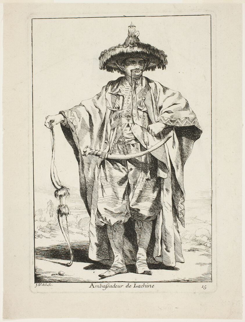 The Chinese Ambassador, plate fifteen from Caravanne du Sultane à la Mecque