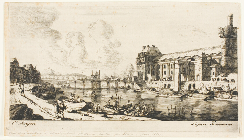 The 'Pavillon de Mademoiselle' and Part of the Louvre