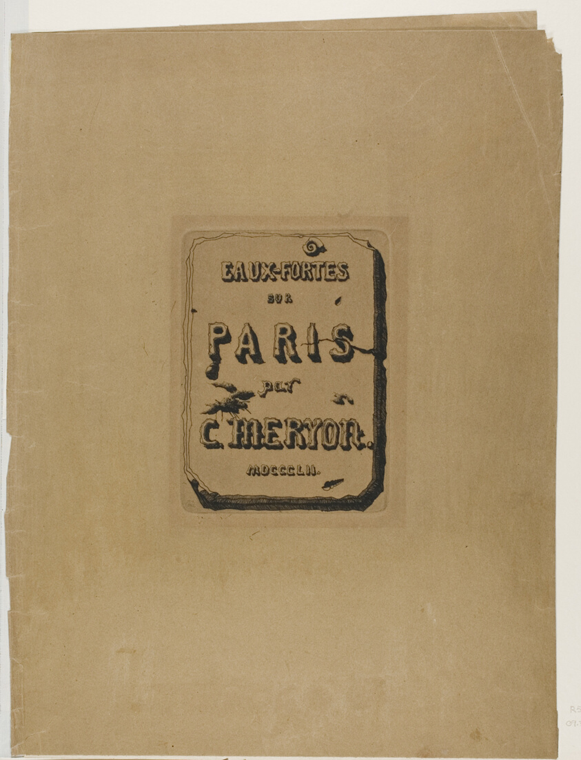 Title Page to Eaux-Fortes sur Paris