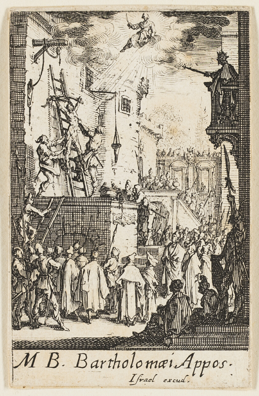 Martyrdom of Saint Bartholomew, plate nine from The Martyrdoms of the Apostles