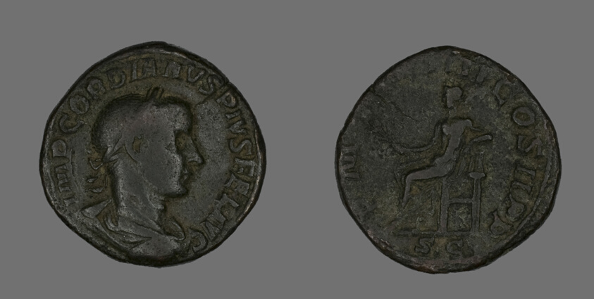 Sestertius (Coin) Portraying Emperor Gordianus
