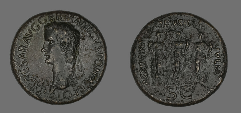 Sestertius (Coin) Portraying Caligula