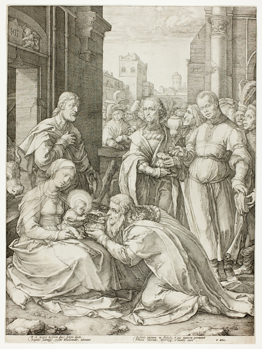 The Adoration of the Magi, plate five from The Birth and Early Life of Christ