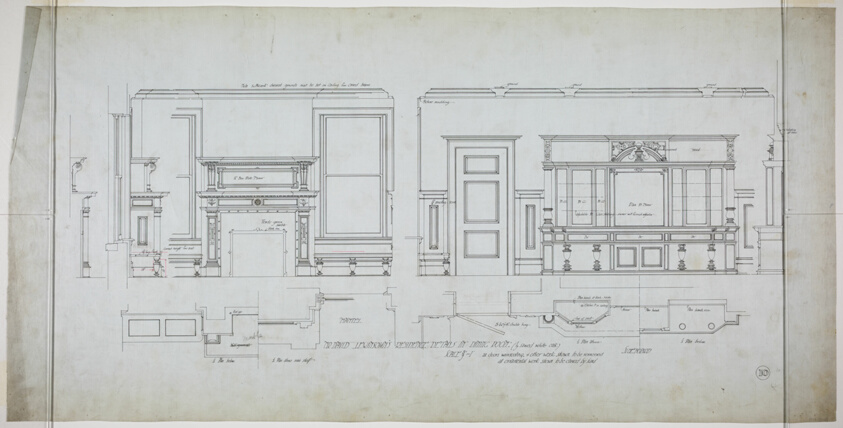 David Lewinsohn House, Chicago, Illinois, Dining Room Elevations and Details