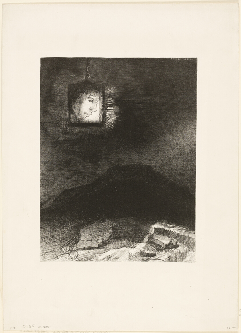 Precarious Glimmering, a Head Suspended from Infinity, plate 3 of 6