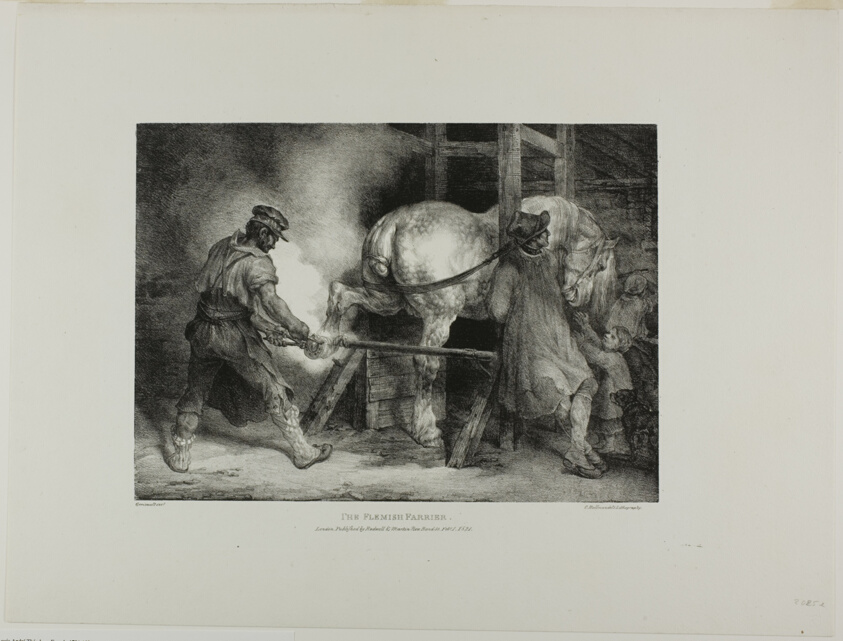The Flemish Farrier, plate 4 from Various Subjects Drawn from Life and on Stone (The English Suite)