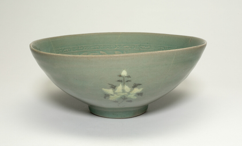 Bowl with Stylized Peonies