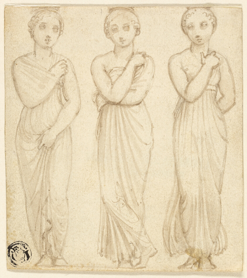 Three Draped Female Figures