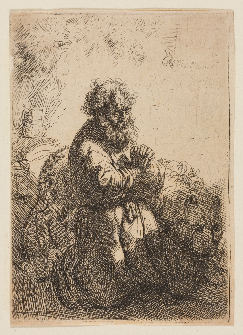St. Jerome Kneeling in Prayer, Looking Down