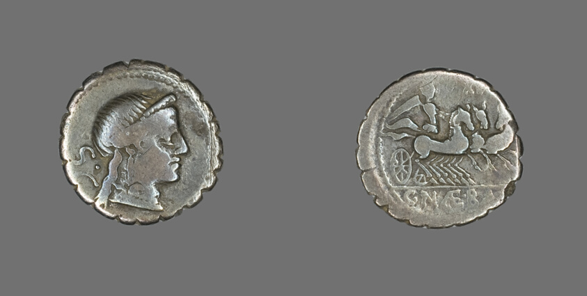 Denarius Serratus (Coin) Depicting the Goddess Venus