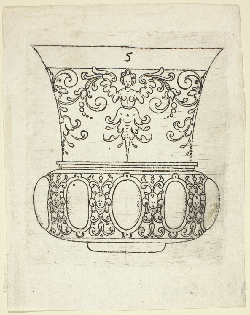 Plate 5, from XX Stuck zum (ornamental designs for goblets and beakers)
