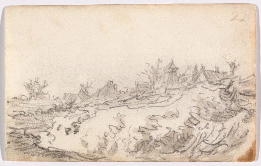 Village on Sunny Hillside