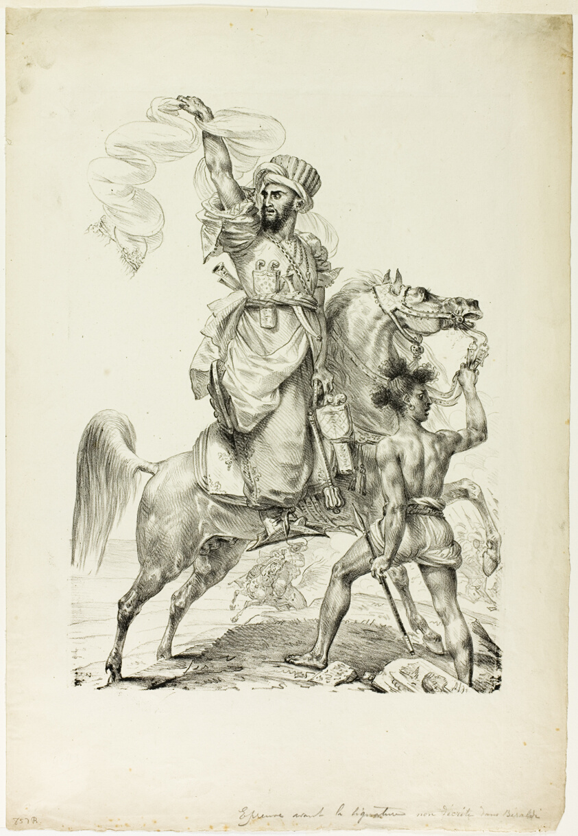 Mounted Mameluke Chieftain Calling for Aid