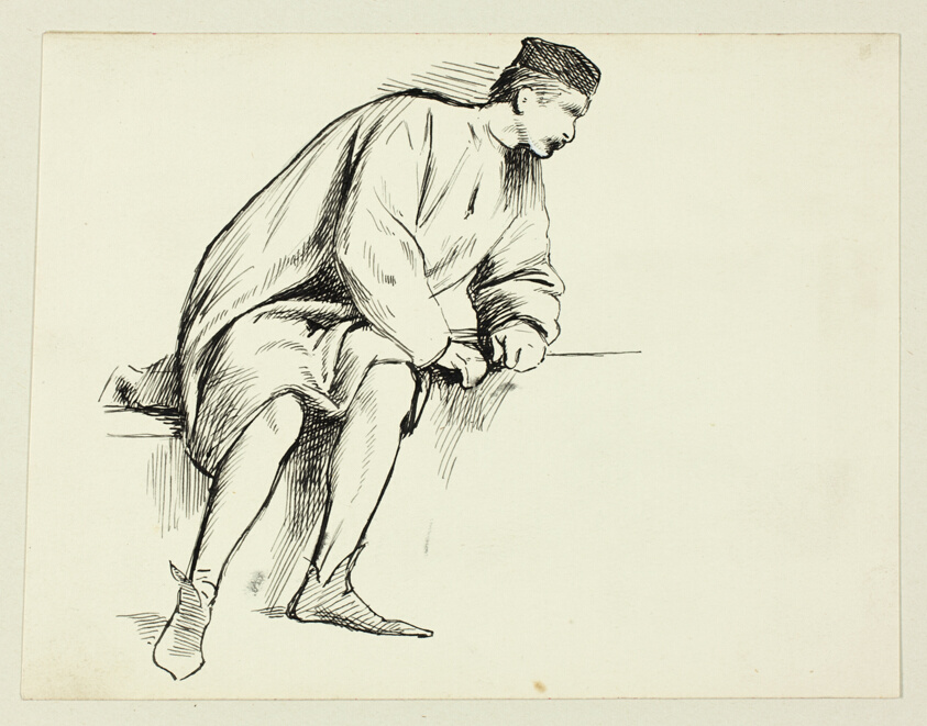 Seated Man Leaning on his Arm