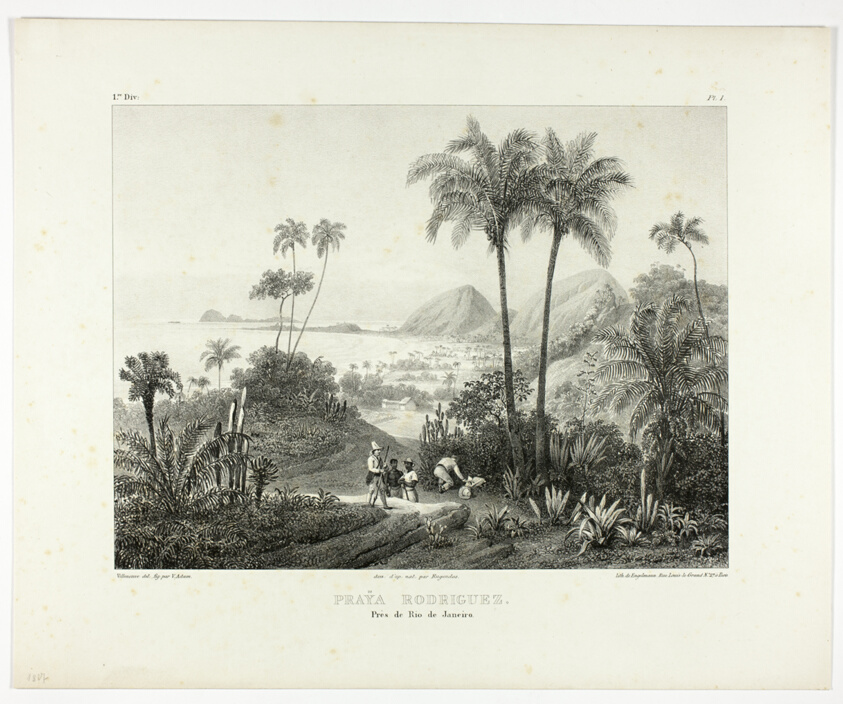 Praÿa Rodriguez, near Rio de Janeiro, plate one from Paysages, volume 1 of Voyage pittoresque dans le Brésil