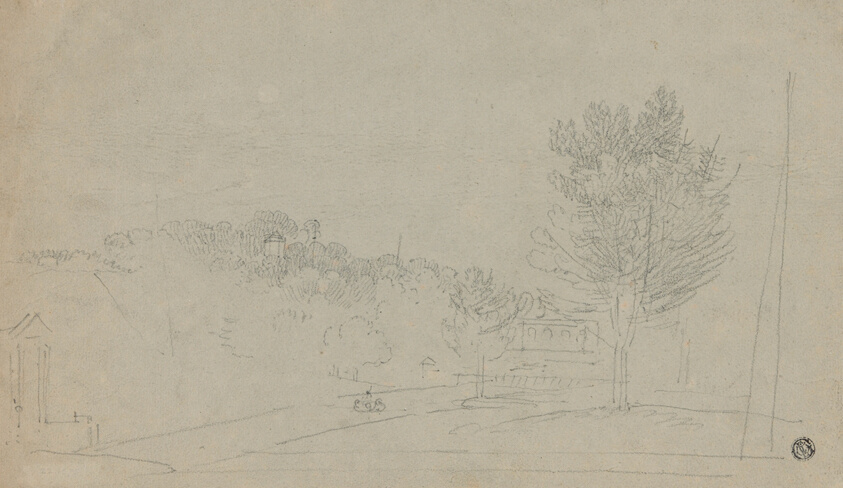 View of Wilson House and Gardens (recto); View of Wilson House and Gardens (verso)