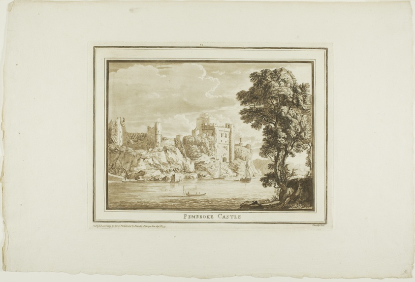 Pembroke Castle, plate six from Twelve Views in South Wales